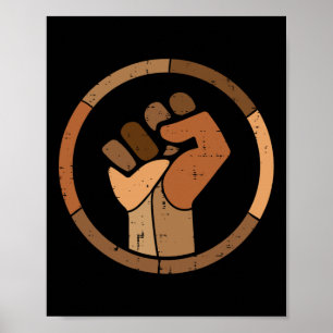 Black History Melanin Fist afrikanischer Priester Poster