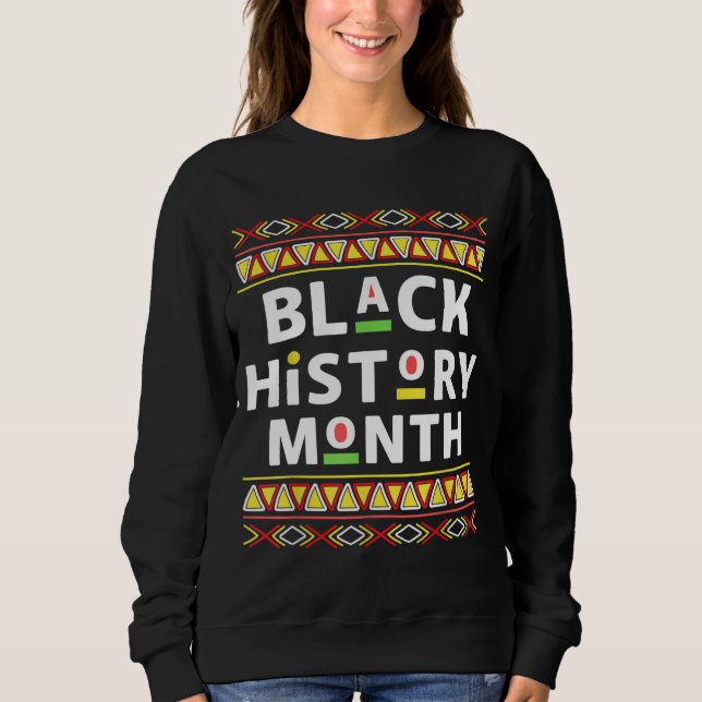 Black History Monat 24 7 BHM Afrikanischer Pride M Sweatshirt (Vorderseite)