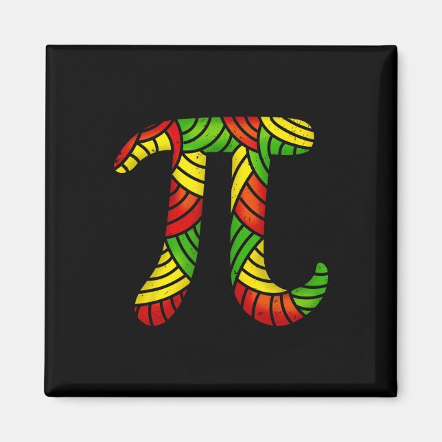 Black History Monat Pi Day Math Lover Teacher Stud Magnet (Vorne)