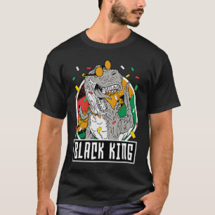 Black History Monat Rex Dinosaur Black King Dino B T-Shirt