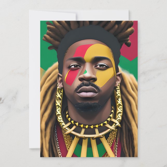 Black History Mont Melanin King Bruh Bro Brother Einladung (Vorderseite)