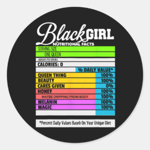 Black History Monte - Black Girl - Black Is Beauti Runder Aufkleber