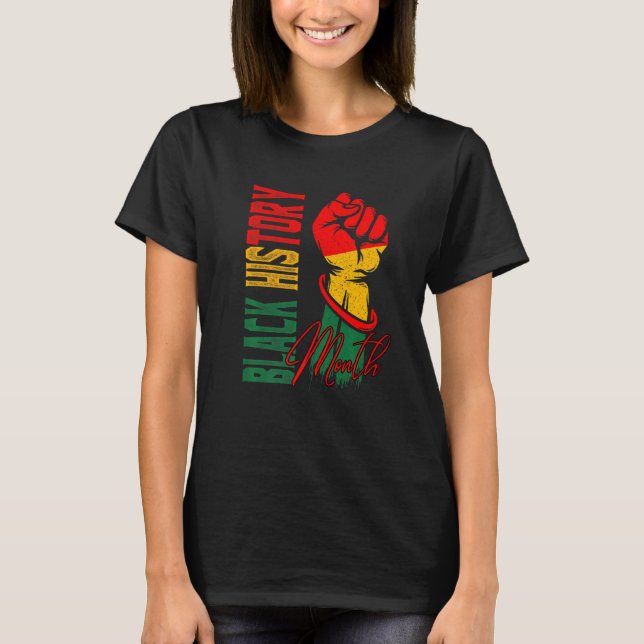 Black History Month 2022 Bhm Melanin African Ameri T-Shirt (Vorderseite)