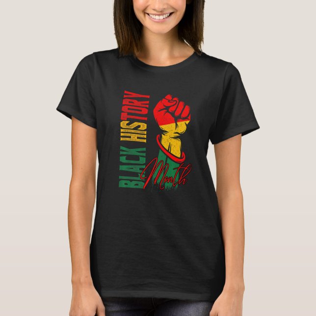 Black History Month 2022 Bhm Melanin African Ameri T-Shirt (Vorderseite)