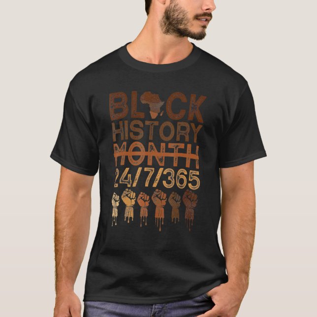 Black History Month 2023 Black History 365 Melanin T-Shirt (Vorderseite)