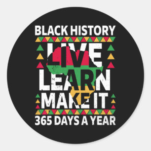 Black History Month 2025 Apparel Runder Aufkleber