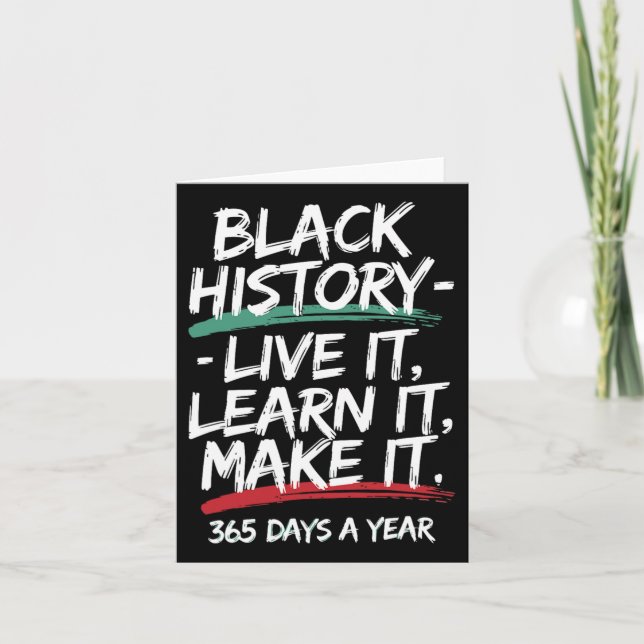 Black History Month 2025 Live It Learn it make it Karte (Vorderseite)