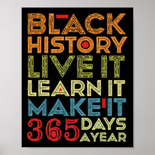 Black History Month 2025 Live It Learn it make it Poster