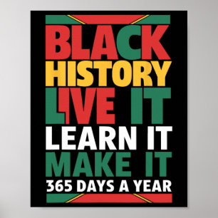 Black History Month 2025 Live It Learn it make it Poster
