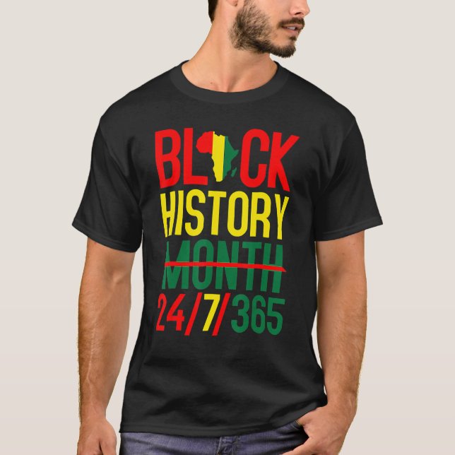 Black History Month 247365 Africa Map Melanin Men  T-Shirt (Vorderseite)