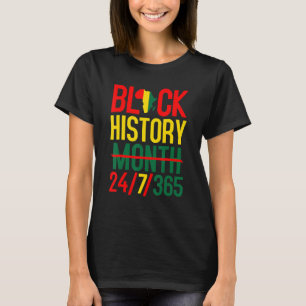 Black History Month 247365 Africa Map Melanin Men T-Shirt