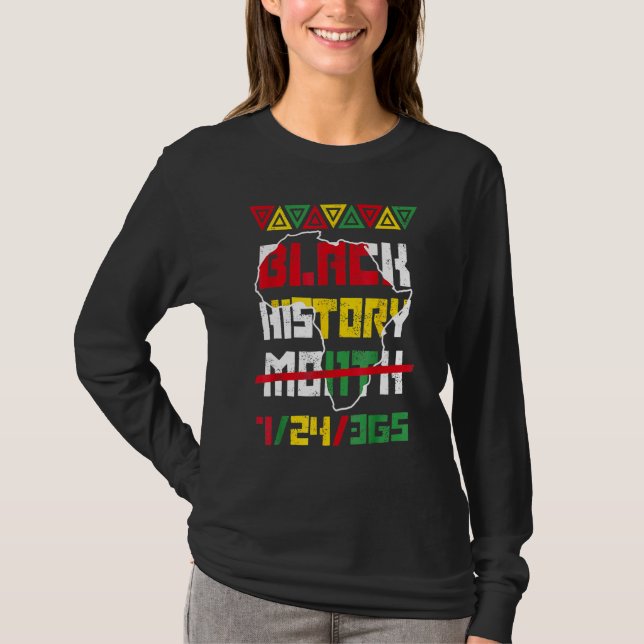 Black History Month 247365 African American Pride  T-Shirt (Vorderseite)