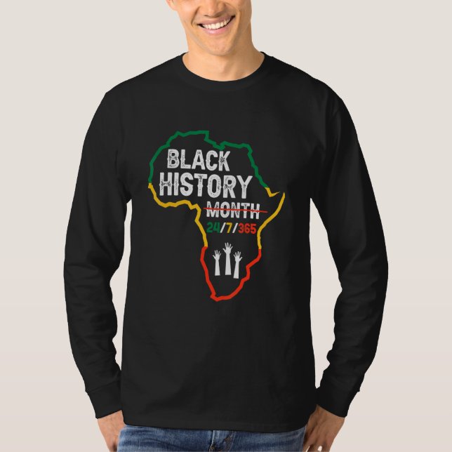 Black History Month 247365 African Melanin Black P T-Shirt (Vorderseite)