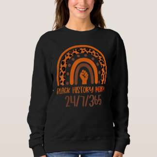 Black History Month 247365 Melanin Afro African Pr Sweatshirt