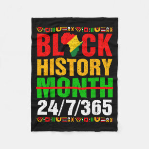 Black History Month 24_7_365 Afroamerikanische Män Fleecedecke