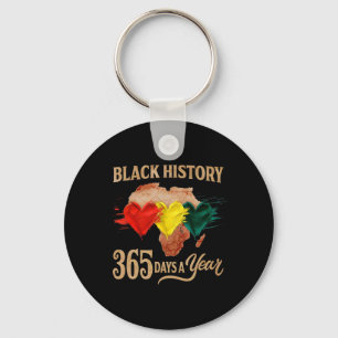 Black History Month 365 Tage Karte Afro Afrikanisc Schlüsselanhänger