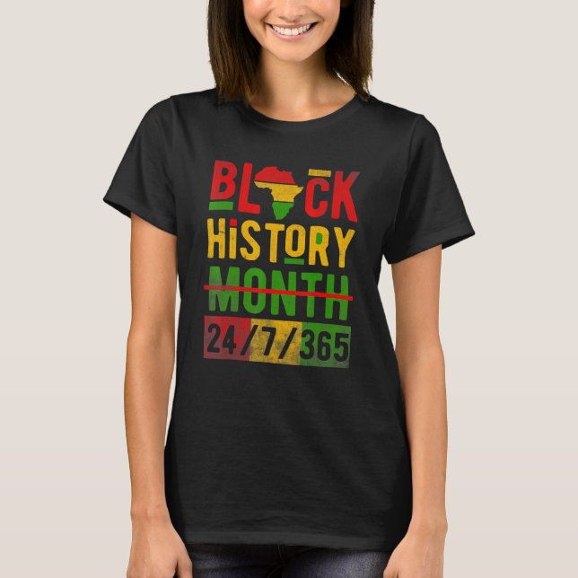 Black History Month African American Melanin Pride T-Shirt (Vorderseite)