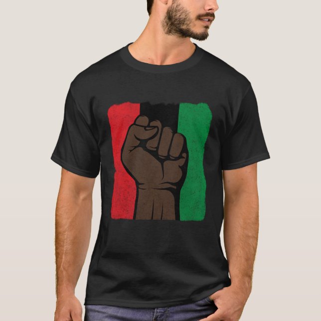 Black History Month  African American Pride Fist T-Shirt (Vorderseite)