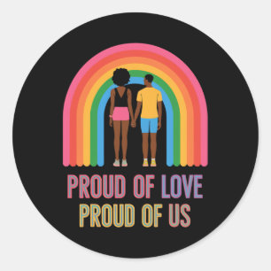 Black History Month African Black Proud Couple Afr Runder Aufkleber