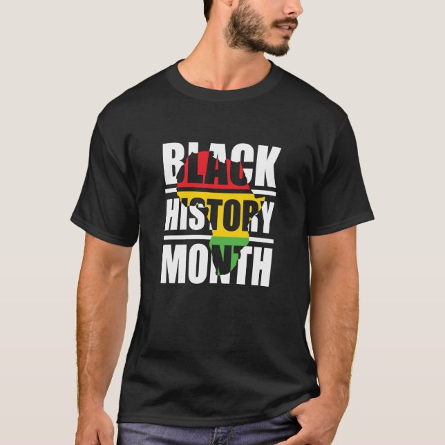 Black History Month African Continent T-Shirt (Vorderseite)
