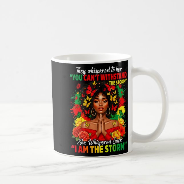 Black History Month African Girl Woman Afro I Am T Kaffeetasse (Rechts)