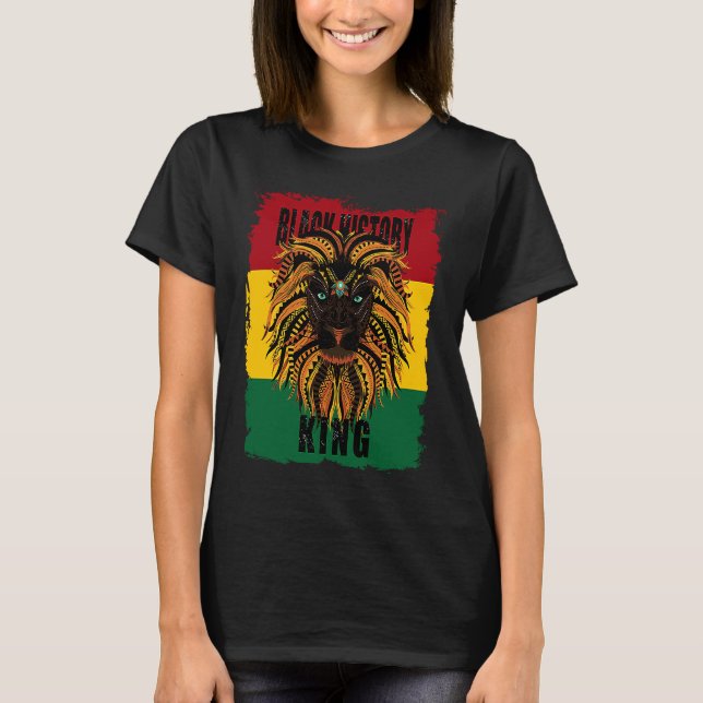 Black History Month African Lion Black History Roo T-Shirt (Vorderseite)