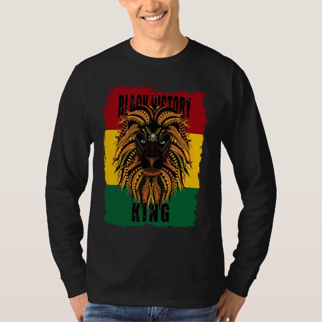 Black History Month African Lion Black History Roo T-Shirt (Vorderseite)