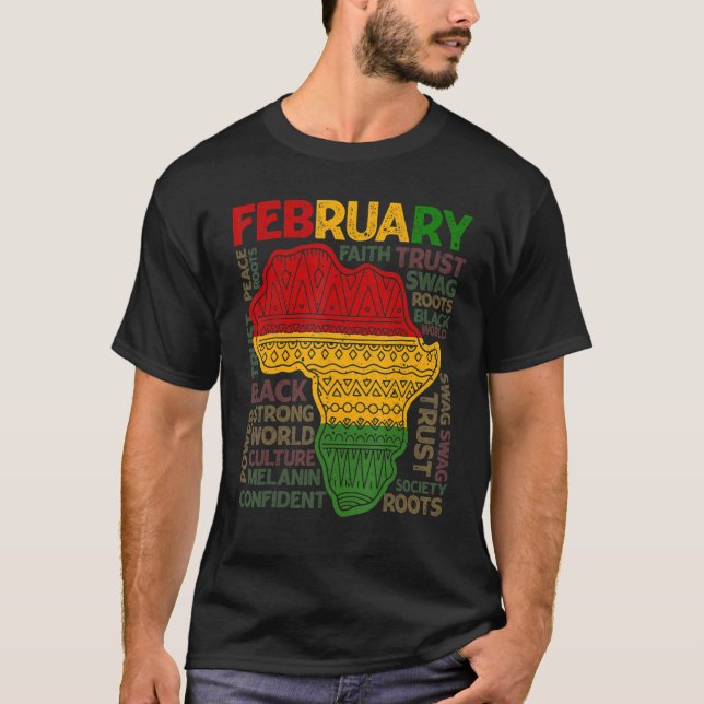 Black History Month African Map Kente Cloth Mens W T-Shirt (Vorderseite)
