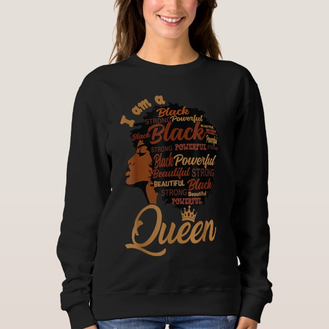 Black History Month African Queen American Hair Wo Sweatshirt (Vorderseite)