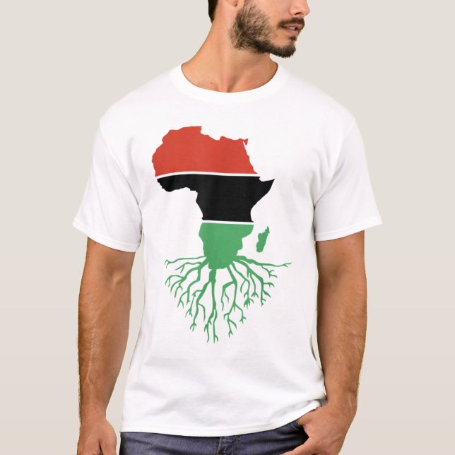 Black History Month African Roots Vergiftungs Mela T-Shirt (Vorderseite)