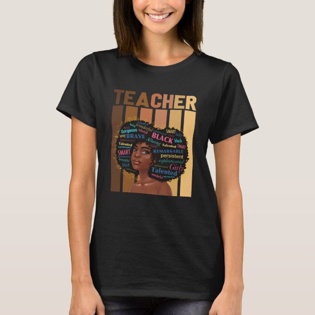 Black History Month African Woman  Teacher African T-Shirt (Vorderseite)