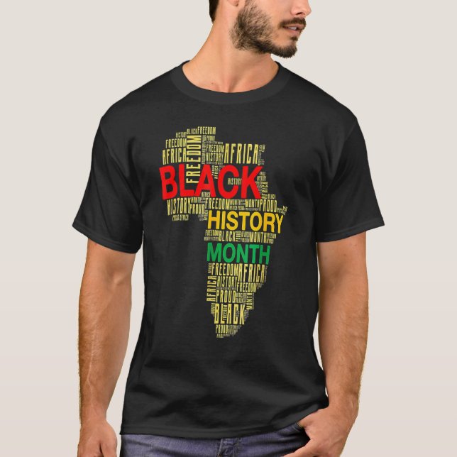 Black History Month Afro African Pride Boys Girls  T-Shirt (Vorderseite)