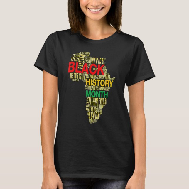 Black History Month Afro African Pride Boys Girls  T-Shirt (Vorderseite)