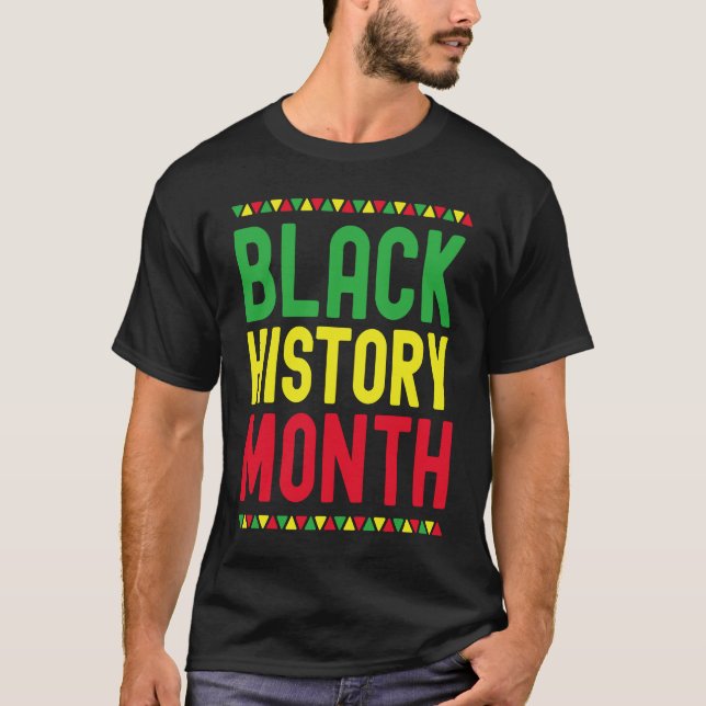 Black History Month Afro African Pride Celebration T-Shirt (Vorderseite)