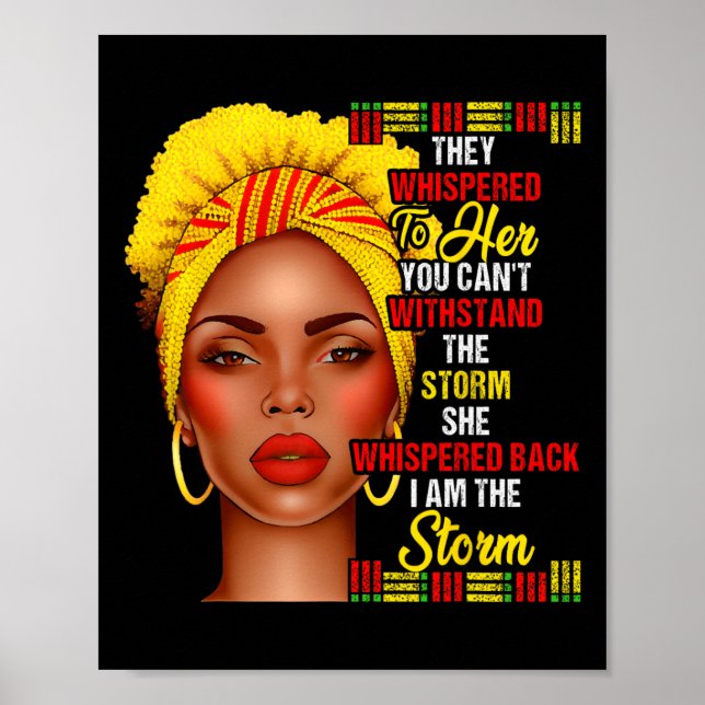 Black History Month Afro Black Women Girls I'm The Poster (Vorne)