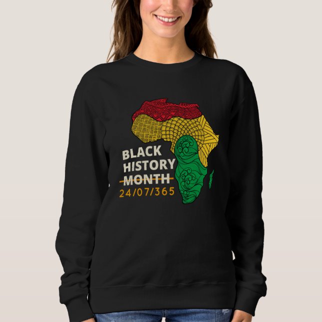 Black History Month Afro Melanin Black Women Afro  Sweatshirt (Vorderseite)