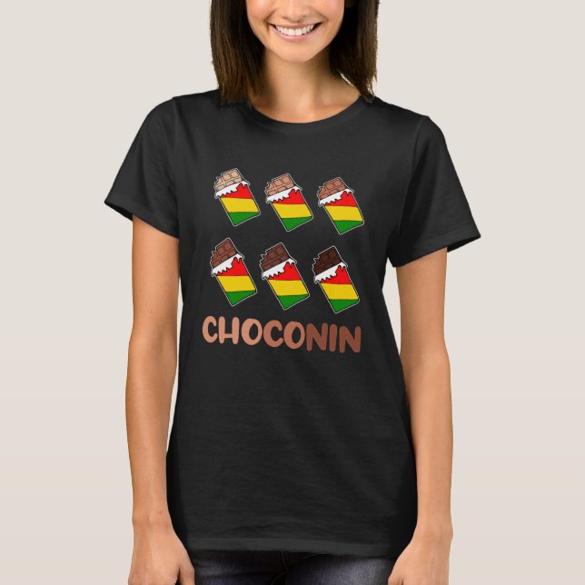 Black History Month Afro Melanin Black Women Choco T-Shirt (Vorderseite)