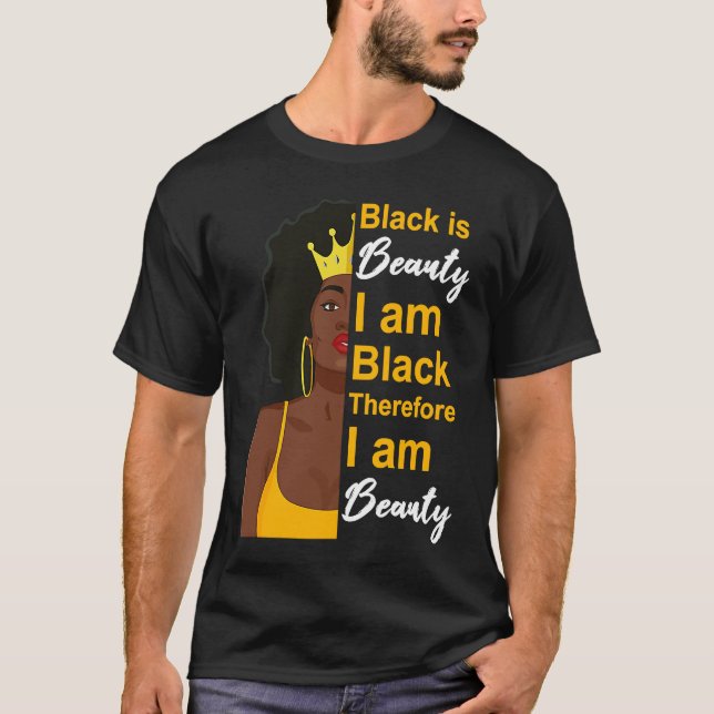Black History Month  Beautiful Melanin Poppin Girl T-Shirt (Vorderseite)
