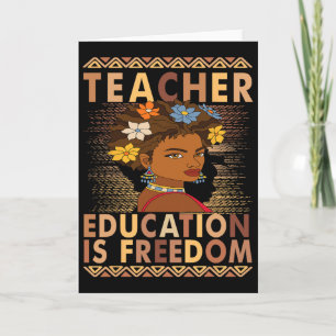 Black History Month Bildung Ist Freiheit Schwarzer Karte