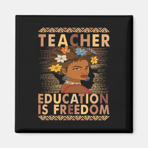 Black History Month Bildung Ist Freiheit Schwarzer Magnet