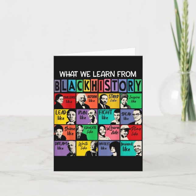 Black History Month Black Leaders African American Karte (Vorderseite)