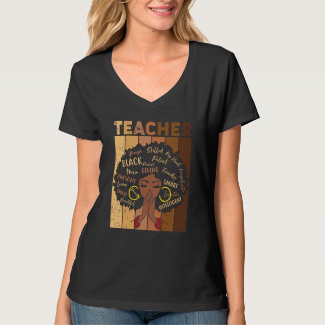 Black History Month Black Teacher Magic Black Quee T-Shirt (Vorderseite)