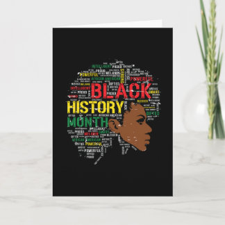 Black History Month Black Woman Afro Karte