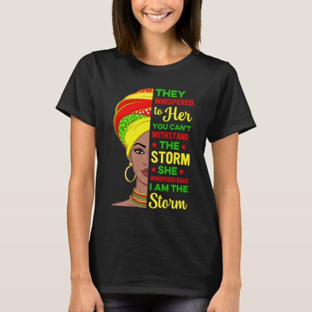 Black History Month BLM African Woman Afro I Am Th T-Shirt (Vorderseite)