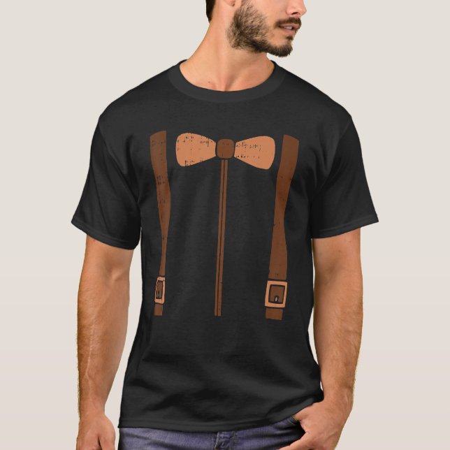 Black History Month Bow Tie Suspender Melanin Prid T-Shirt (Vorderseite)