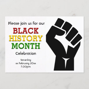 BLACK HISTORY MONTH Celebration Custom Foto Einladung