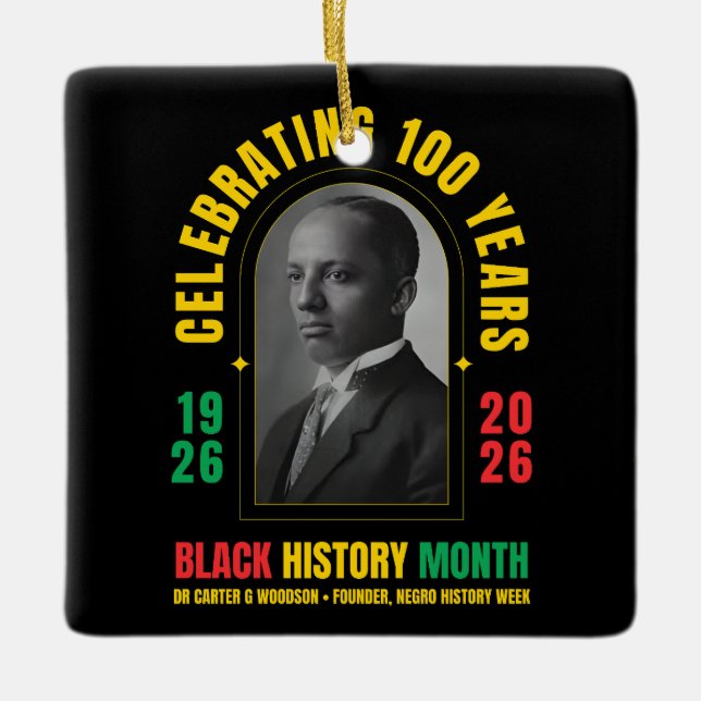 BLACK HISTORY MONTH CENTENNIAL 100 Years BHM Keramikornament (Vorderseite)