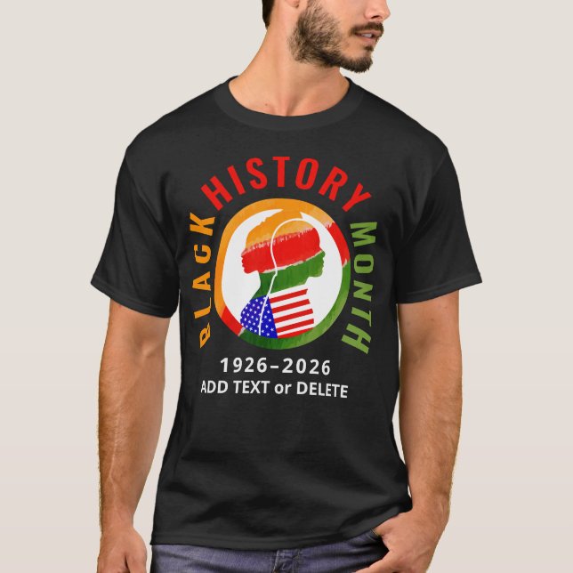 Black History Month Centennial Formal Patriotic T-Shirt (Vorderseite)