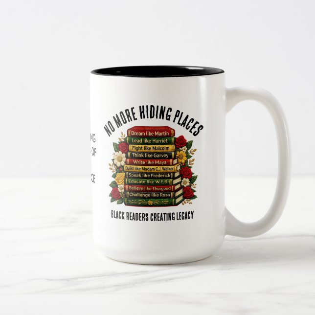 Black History Month Centennial Heroes Bookish Gift Zweifarbige Tasse (Rechts)