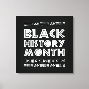 Black History Month entwirft afrikanische Grafik Leinwanddruck